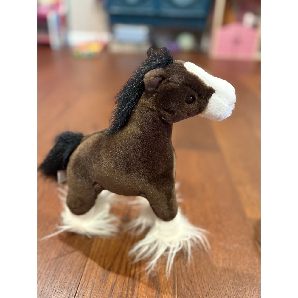 Gund Dale Clydesdale Brown Horse Pony Plush Stuffed Animal Toy 11"